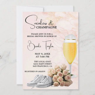 Sneakers and Champagne Bridal Shower Invitation