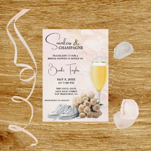 Sneakers and Champagne Bridal Shower Invitation