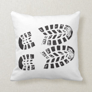 Sneakers Black & White Imprint Cushion