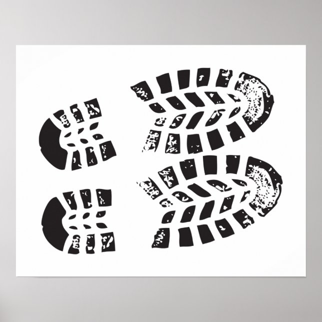 Sneakers Black & White Imprint Poster (Front)