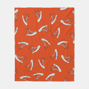 Sneakers Red: Vintage Seamless Print Fleece Blanket