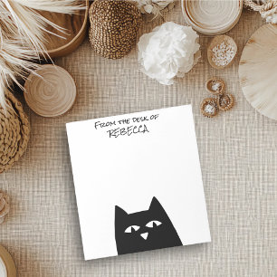 Sneaking Black Cat From the Desk of Personalised Notepad