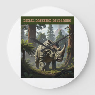 Sneaking triceratops large clock