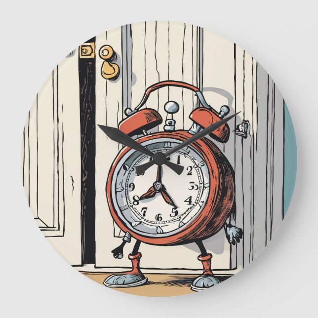 Sneaky Alarm Clock - Whimsical Doorway  (Front)