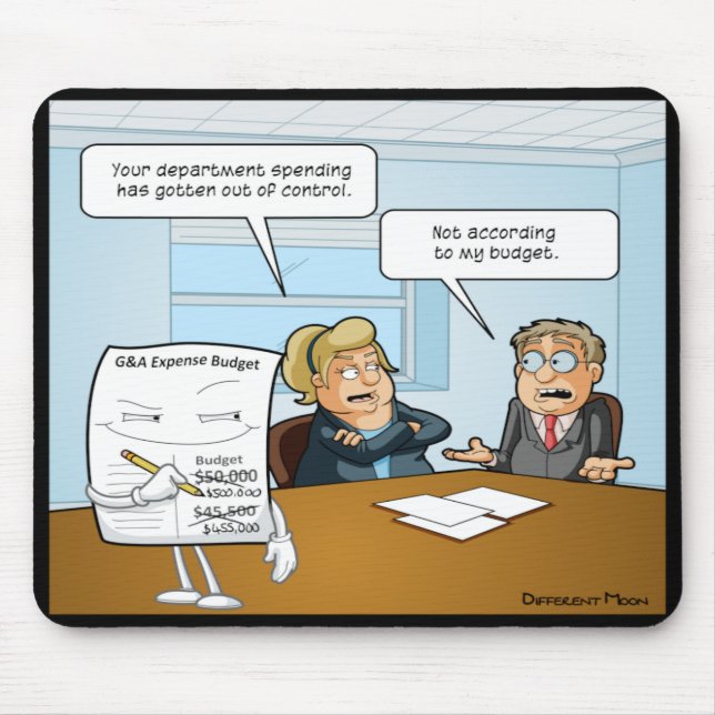 Sneaky Budget Funny Mouse Pad (Front)