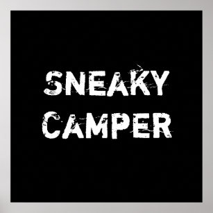 Sneaky Camper. Gamer Poster