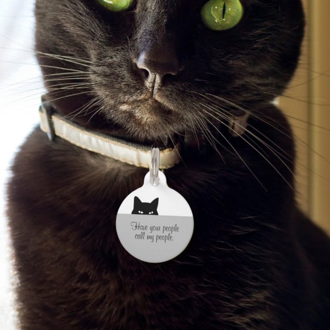 Sneaky Cat Have Your People Call Pet Tag (Creator Uploaded)