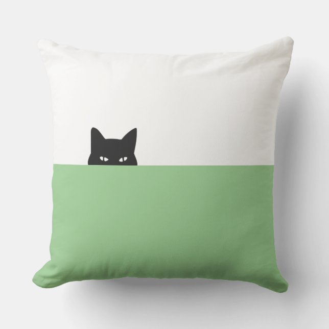 Sneaky Cat Square  Cushion (Front)