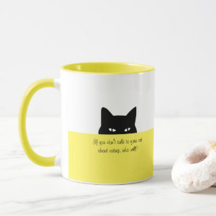 Sneaky Cat Talk to your Cat Mug Yellow