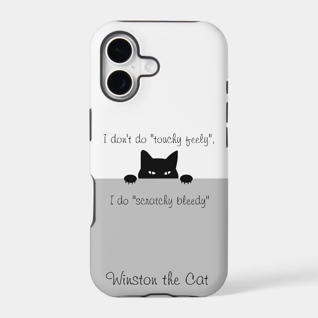Sneaky Cat Touchy Feely Case-Mate iPhone Case (Back)