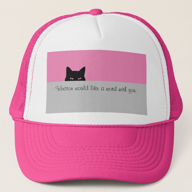 Sneaky Cat Trucker Hat (Front)