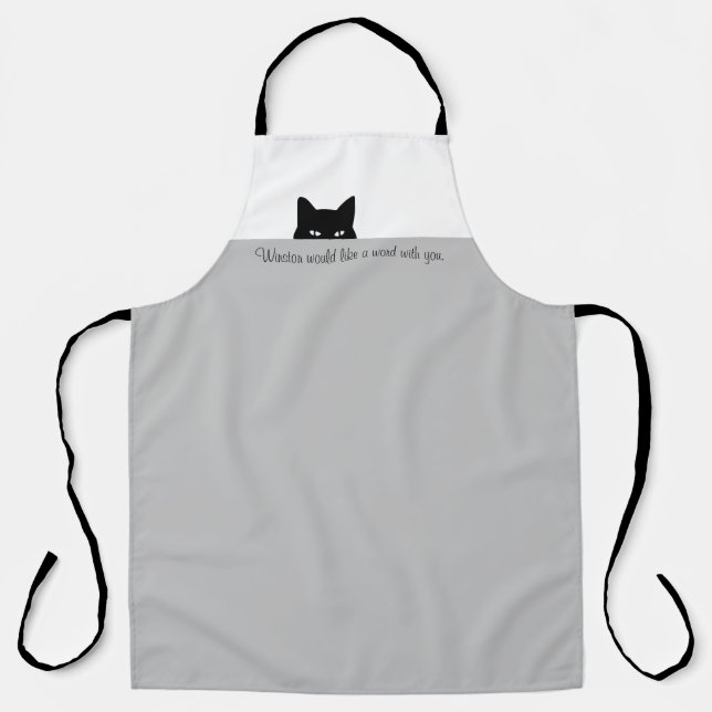 Sneaky Cat Would Like a Word with You Apron (Front)