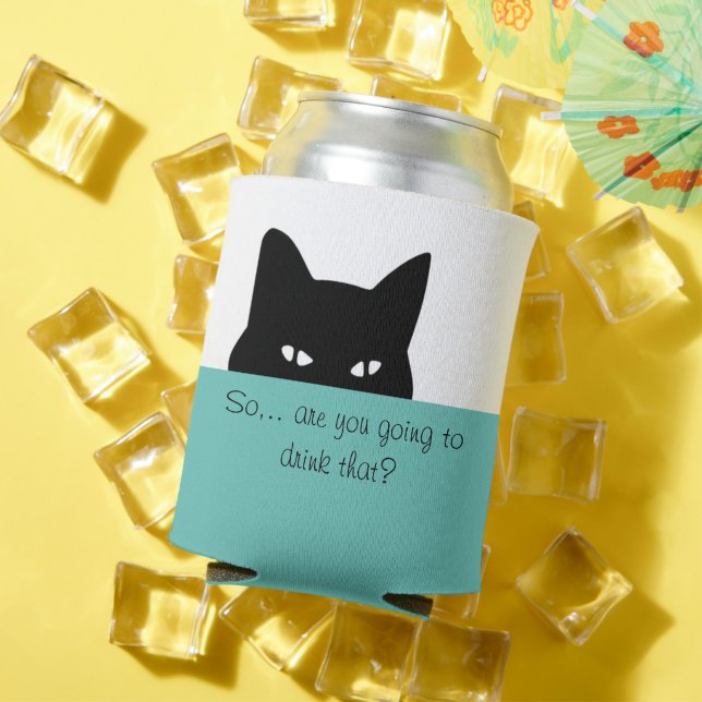 Sneaky Cat You going to drink that Can Cooler (In Situ Summer)