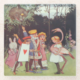 Sneaky Cheshire Cat - Glass Coaster