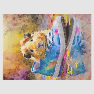 Sneaky Friend, Colourful Guinea Pig Tissue Paper