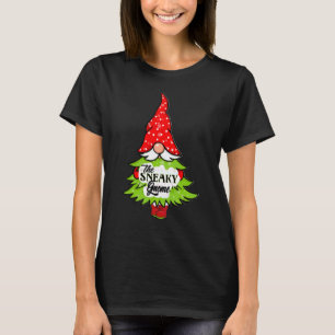 Sneaky Gnome Buffalo Plaid Matching Family Christm T-Shirt