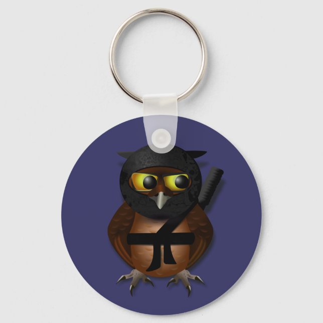 Sneaky Ninja Owl Key Ring (Front)