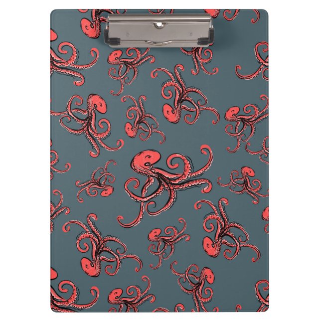 Sneaky Octopus Pattern Clipboard (Front)