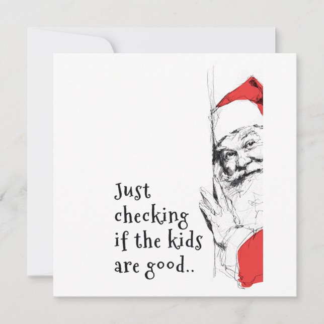 Sneaky Santa Just Checking Kids (Front)