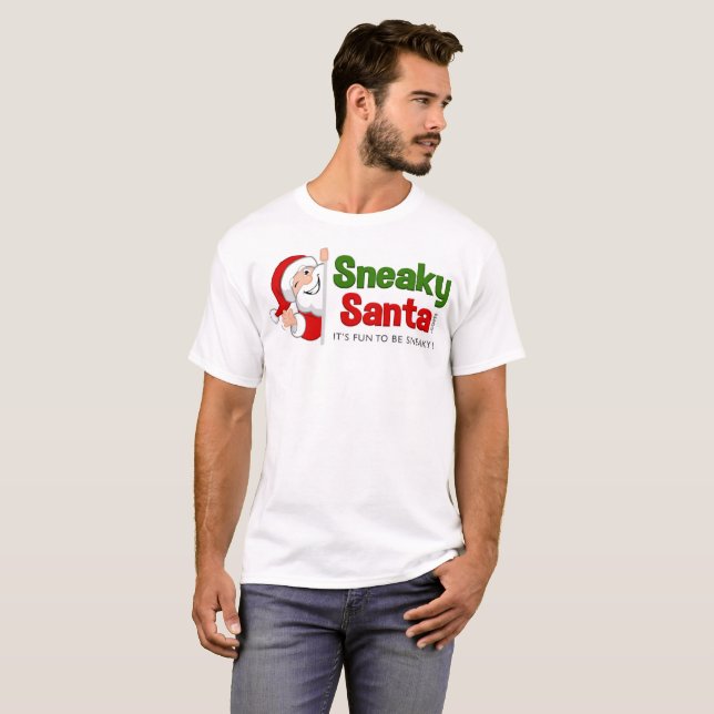 Sneaky Santa  Short Sleeve T-Shirt (Front Full)