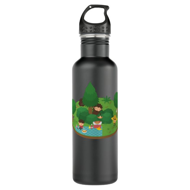 Sneaky Sasquatch Floating Picnic Classic T Shirt 710 Ml Water Bottle (Front)