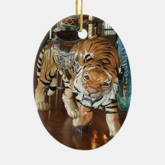 Sneaky Tiger Ceramic Tree Decoration (Back)