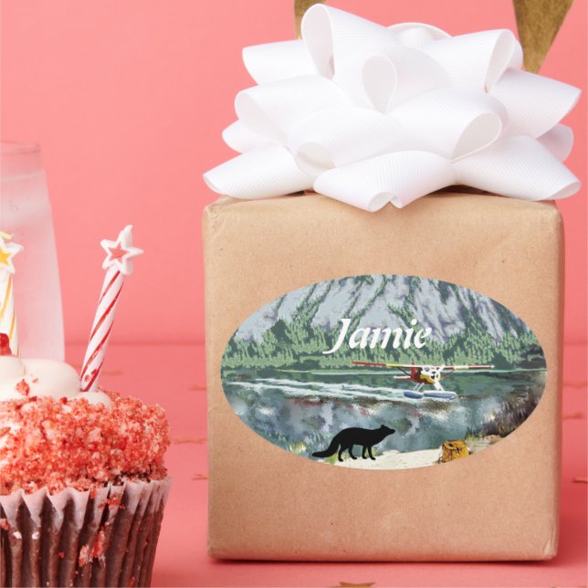 Sneeky Like a Fox Oval Sticker (Party)