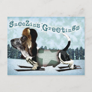 Sneezins Greetings - Christmas postcard