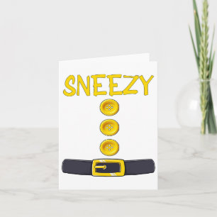 Sneezy Dwarf Halloween Costume Colour Matching Sle Card