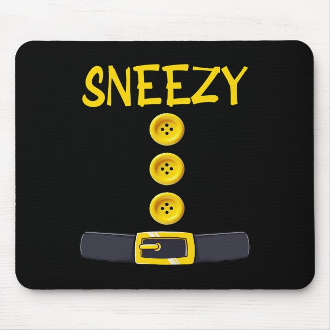 Sneezy Dwarf Halloween Costume Colour Matching Sle Mouse Mat (Front)