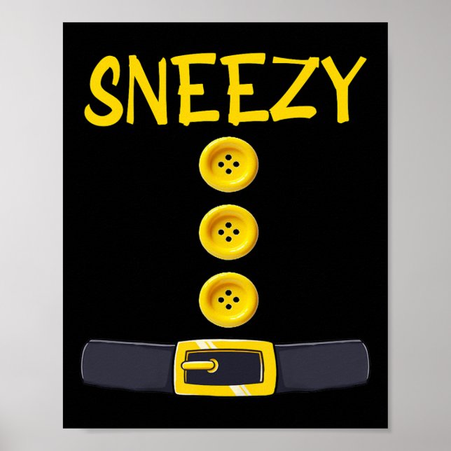 Sneezy Dwarf Halloween Costume Colour Matching Sle Poster (Front)