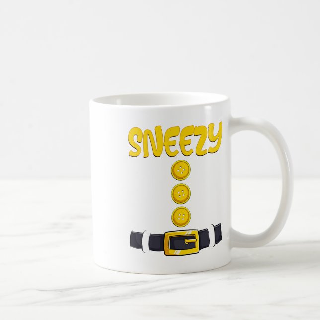 Sneezy Halloween Dwarf Costume Colour Matching  Coffee Mug (Right)