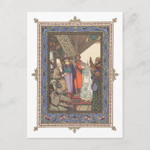 Snegurochka before Tsar Berendei Postcard