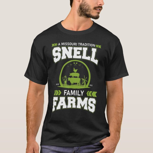 Snell Family Farms Ozark  A Missouri Tradition T-Shirt (Front)