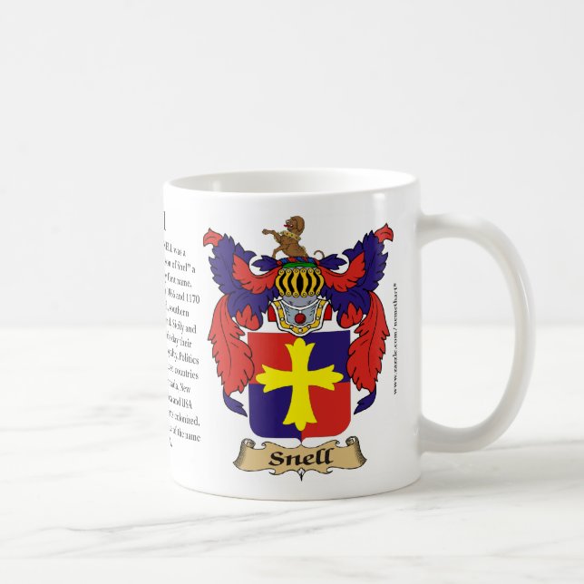 Snell, the Origin, the Meaning and the Crest Mug (Right)