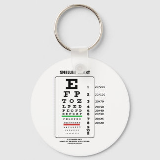 Snellen Chart (Medical Visual Acuity Testing) Key Ring