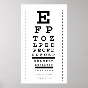 Snellen eye chart