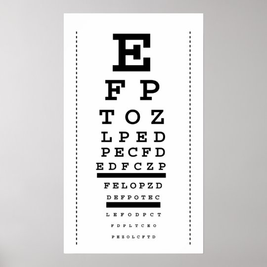snellen eye chart zazzlecouk
