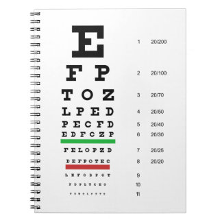 Snellen Eye Chart Notebook