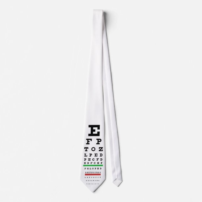 Snellen Eye Chart Tie (Front)