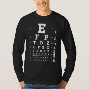 Snellen Test Chart Optometry Eye Exam - Unisex T-Shirt
