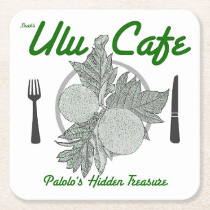 Snerk's Ulu Cafe disposable square coasters
