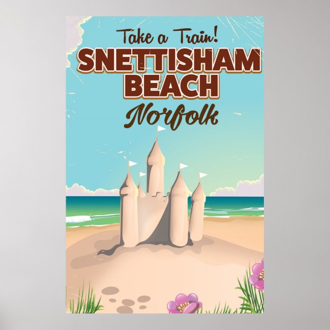 Snettisham Beach Norfolk travel poster (Front)