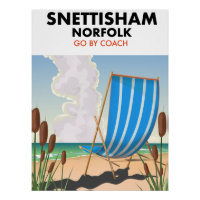 Snettisham Norfolk beach poster