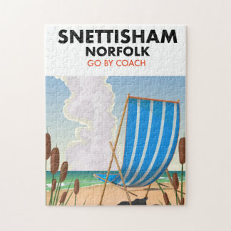 Snettisham Norfolk beach poster Jigsaw Puzzle