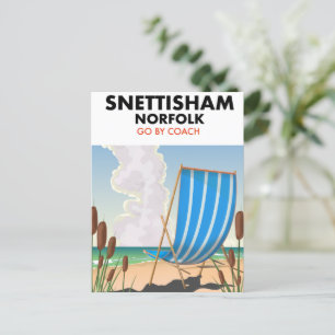 Snettisham Norfolk beach poster Postcard