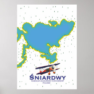 Śniardwy,Warmian-Masurian Voivodeship, poland map Poster