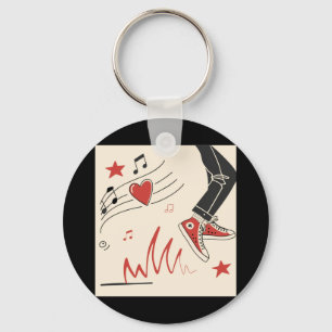 Snicker Music Colourful Expressive Digital Art Ill Key Ring