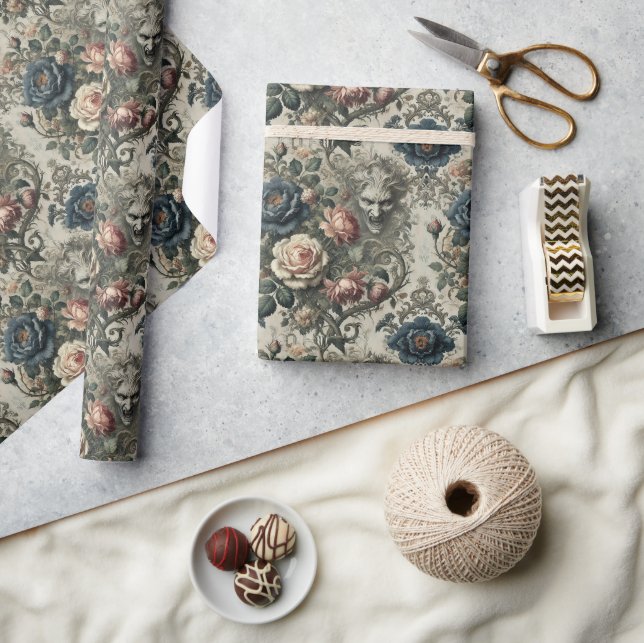 Snide Remarks – Gothic Floral Baroque  Wrapping Paper (Crafts)