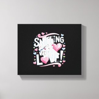 Sniffing for Love! Dog Canvas Print